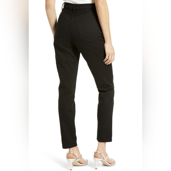 New weworewhat Danielle Black Jeans High Rise Crystal Button Fly Front, size 28 - Picture 6 of 7